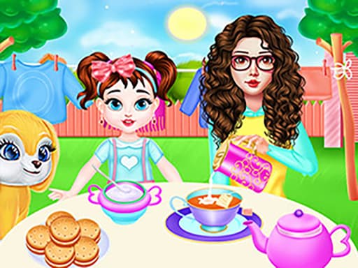 Capa do jogo Mom And Taylor Washing Clothes